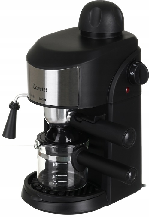 Ekspres do kawy Laretti Pobór mocy: 800 W, Ciśnienie pary 3,5barów,