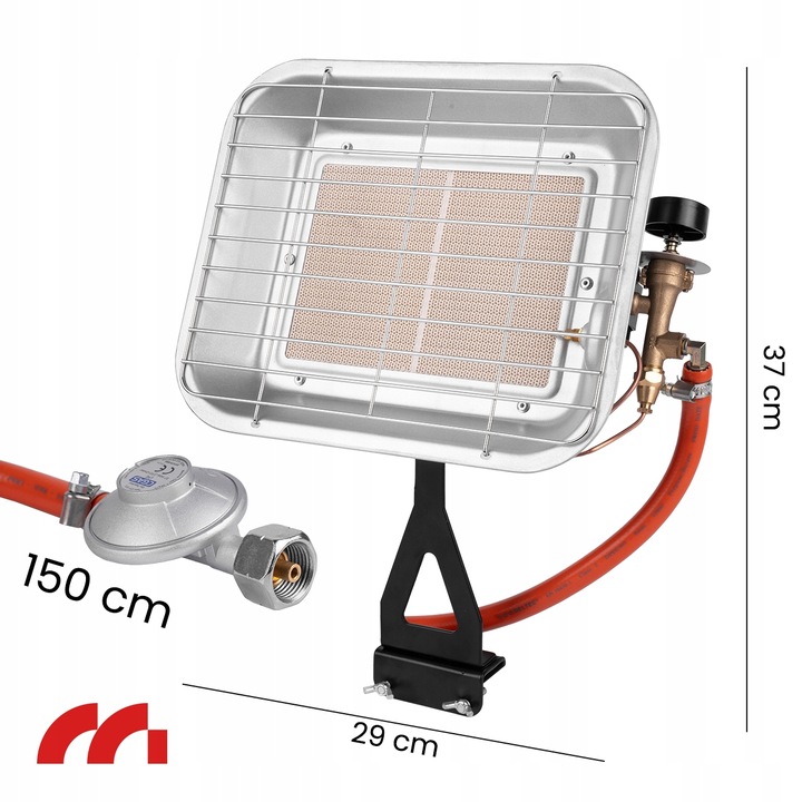 PIECYK NA GAZ PROMIENNIK GRZEJNIK GAZOWY UCHWYT NA BUTLE SŁONECZKO 4500W