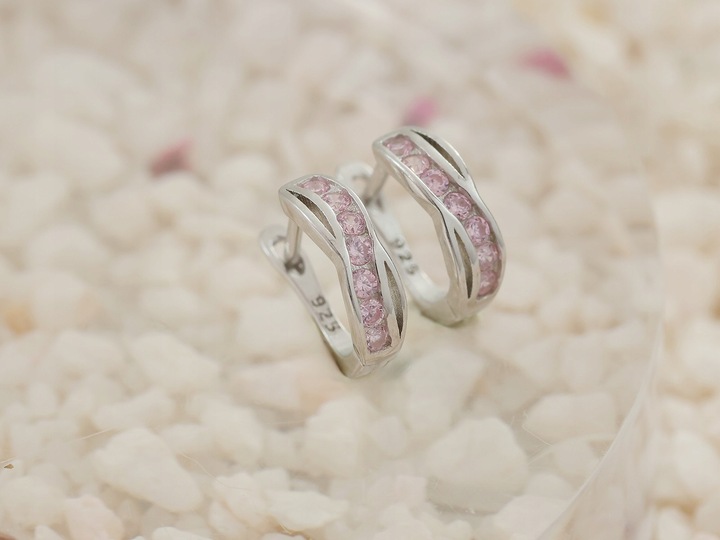 Kolczyki Srebrne 925 Dla Dziewczynki Waga 1.04g Wys. 9.9mm Szer. 3.2mm