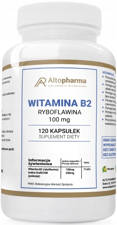 Altopharma Witamina B2 100 mg Ryboflawina 120 kaps