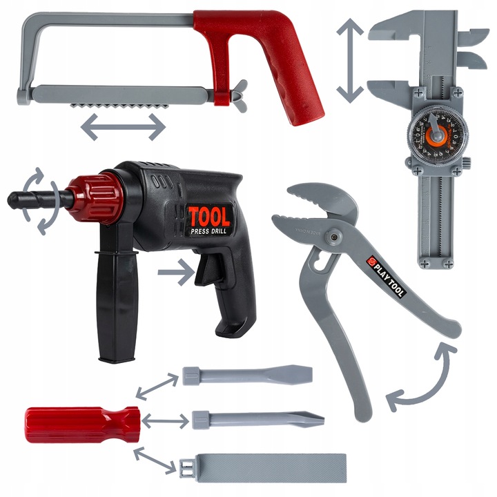 SKRZYNKA KUFEREK Z NARZĘDZIAMI WIERTARKA WARSZTAT ZESTAW MAJSTERKOWICZA