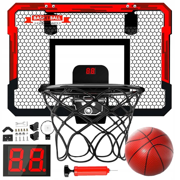 Koszykówka dla dzieci INTERAKTYWNA TABLICA LICZNIK DŹWIĘK ŚWIATŁA kosz gry