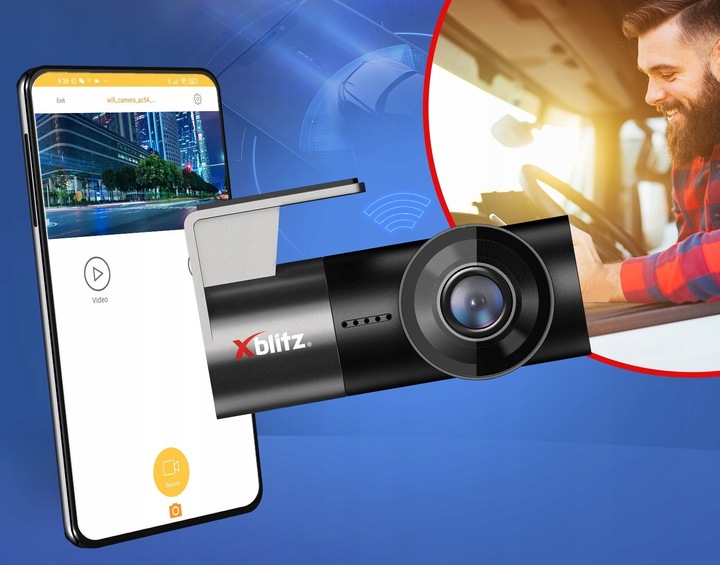 WIDEOREJESTRATOR DO AUTA SAMOCHODU XBLITZ Z10 SLIM DVR FULL HD WIFI KAMERA