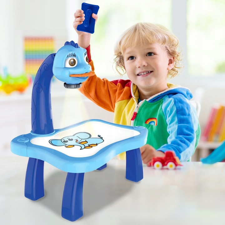 PROJEKTOR DO NAUKI RYSOWANIA Z LAMPKĄ RZUTNIK DUŻY 12 PISAKÓW 24 WZORY