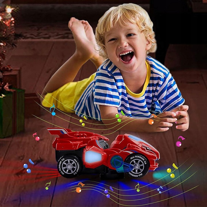 DINOZAUR ZMIENIAJĄCY SIĘ W AUTO Samochód robot gra zabawka transformermuje