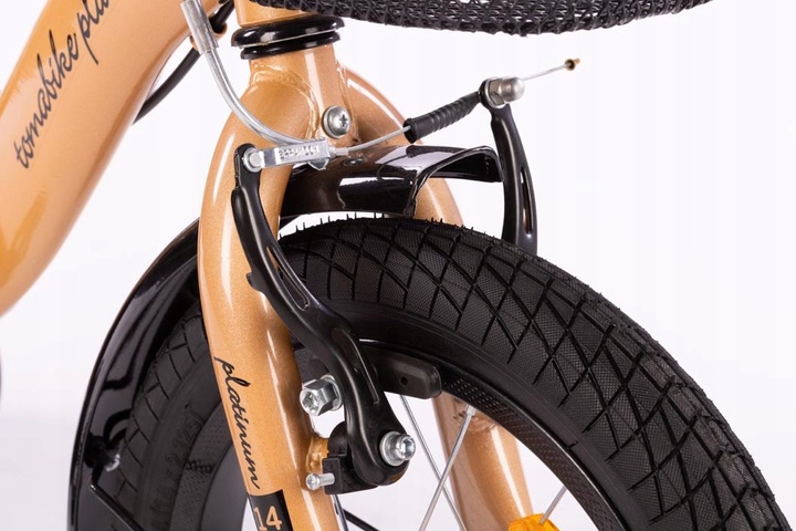 rower rowerek TOMABIKE 14 cali koszyk 2x V-BREAK prowadnik