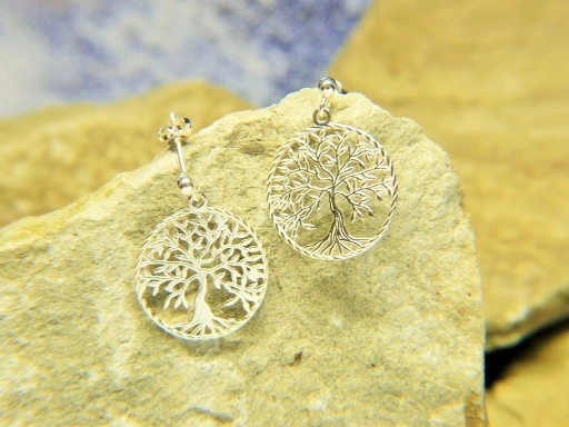 KOMPLET DRZEWO ŻYCIA DRZEWKO SZCZĘŚCIA srebro 925