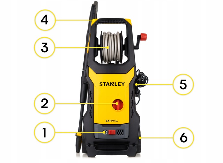 MYJKA CIŚNIENIOWA 190BAR STANLEY SILNIK INDUKCYJNY ALU POMPA + AKCESORIA