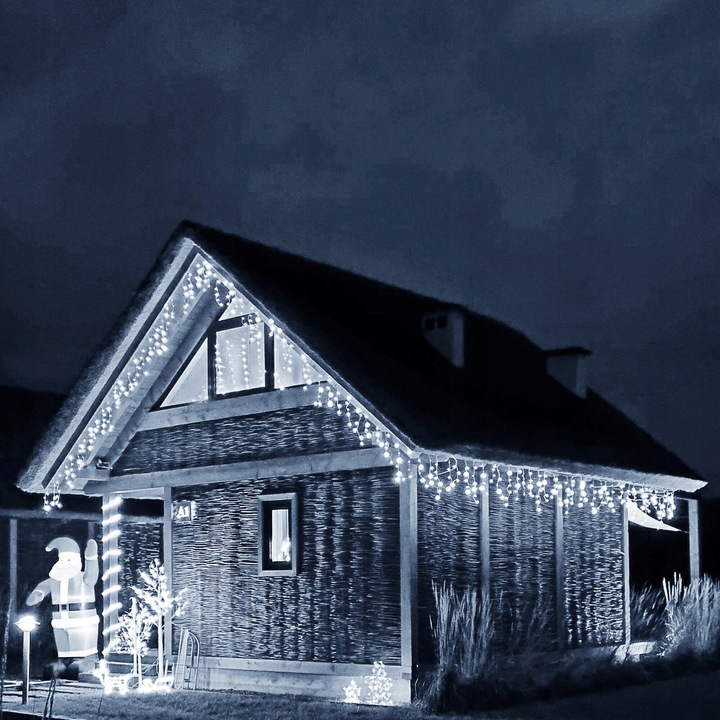 SOPLE 500LED LAMPKI ZEWNĘTRZNE 22,5m FLASH GIRLANDA ŚWIETLNA KURTYNA BIAŁY