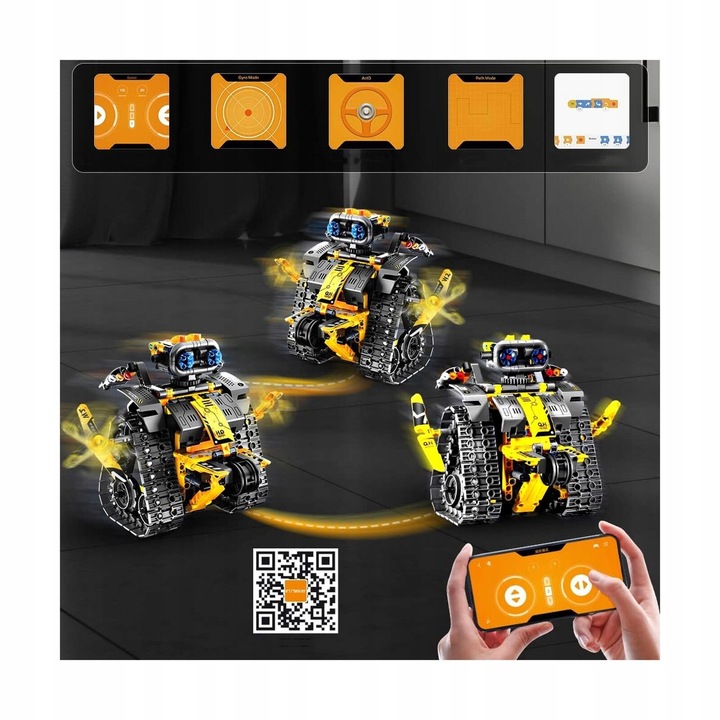 ZABAWKI DO BUDOWANIA ROBOTA, ZDALNIE STEROWANE ZA POMOCĄ APLIKACJI