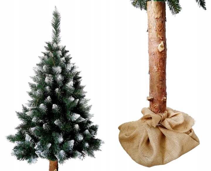 60cm Pień do choinki na pniu juta stojak naturalny choinkowy 4 nogi + juta