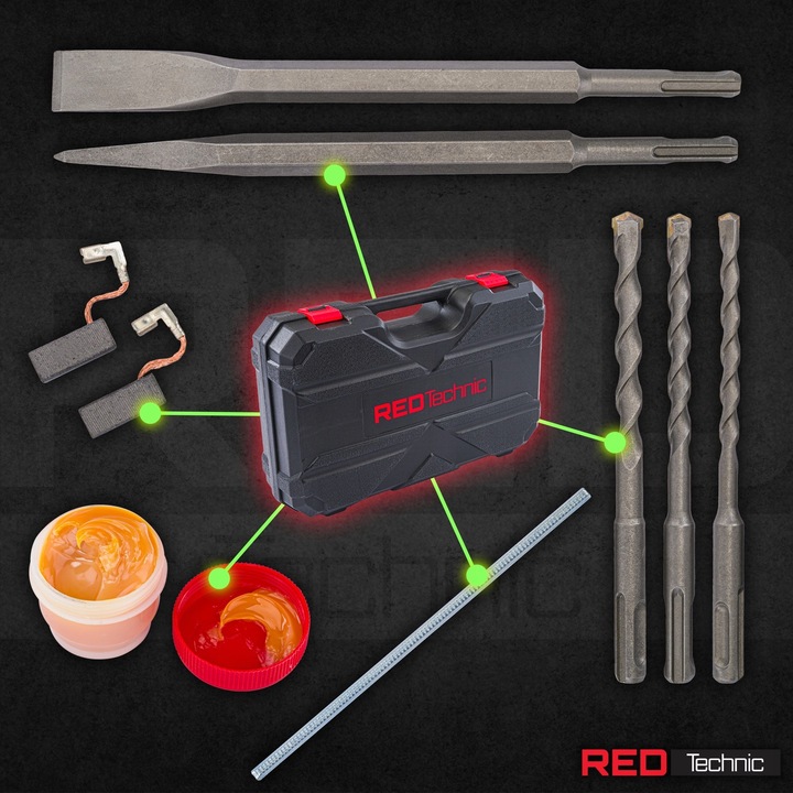 MŁOTOWIERTARKA Młot UDAROWY Wiertarka UDAROWA SDS+ 2600W 4J Walizka Zestaw