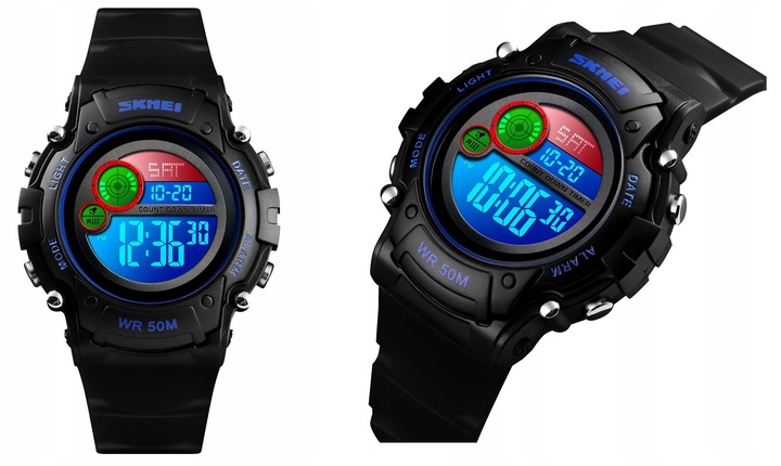 SUPER ZEGAREK DZIECIĘCY KOLOROWE LED NOWY MODEL DLA CHŁOPCA DLA DZIEWCZYNKI