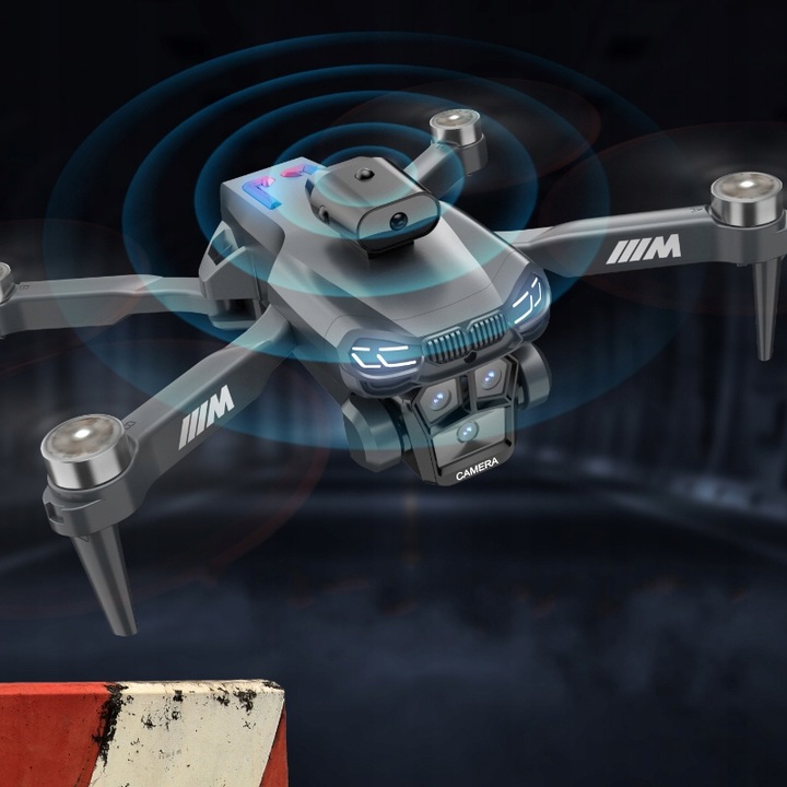 DRON Z KAMERĄ S183 PILOT HEADLESS 3 KAMERY UNIKANIE PRZESZKÓD 3 BATERIE