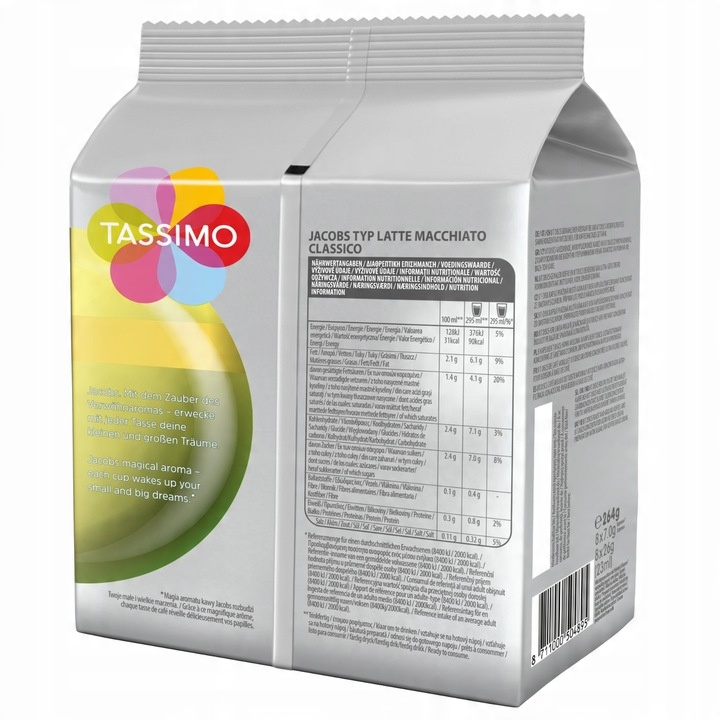 Kapsułki do Tassimo Jacobs Latte Macchiato Classico 6x 8 szt, 5+1 GRATIS!
