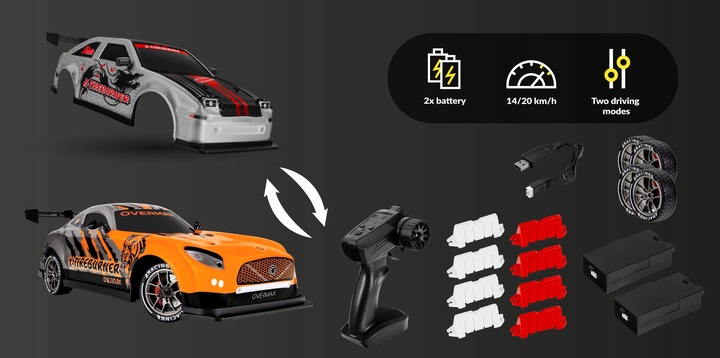 Samochód Auto RC DRIFT DRIFTING ZDALNIE STEROWANY 20km/h + TOR DO DRIFTU
