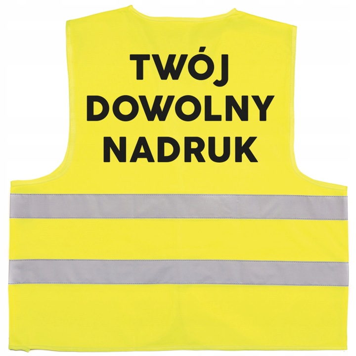 KAMIZELKA ODBLASKOWA Z TWOIM DOWOLNYM NADRUKIEM