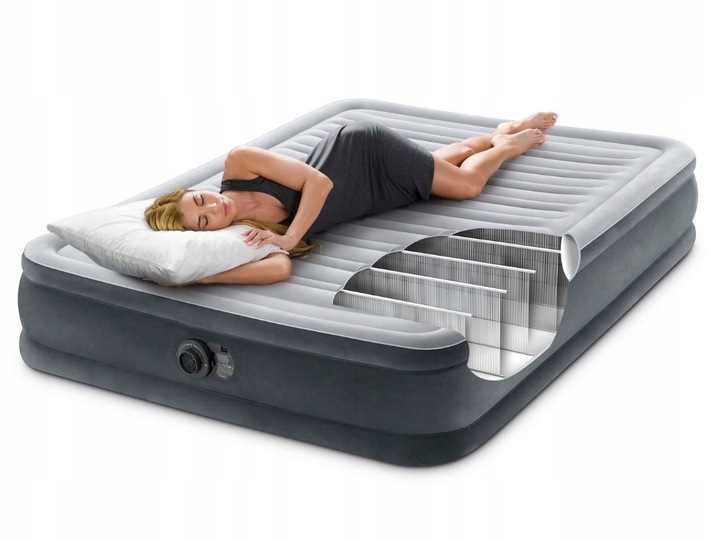 Materac Dmuchany Dwuosobowy Łóżko z Pompką 230V do Spania Intex 67768ND