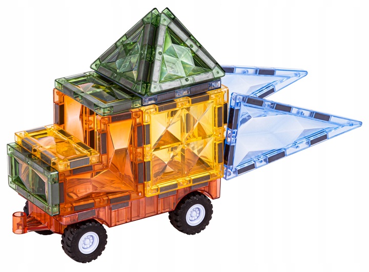 Klocki Magnetyczne Konstrukcyjne Panele Magnetic TILES Pojazdy Figury 100