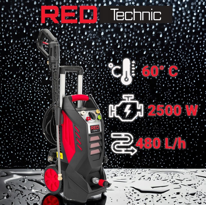 MYJKA CIŚNIENIOWA 300BAR 2500W TURBO RED TECHNIC