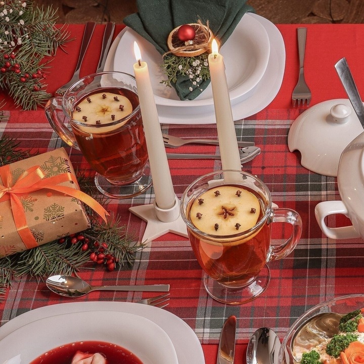 Zestaw kubków 6x DUŻY KUBEK SZKLANY do herbaty 450ml Z UCHEM do zmywarki