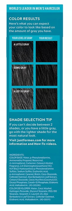 Farba do brody Odsiwiacz Just For Men M55 Czerń Czarna + Aplikator