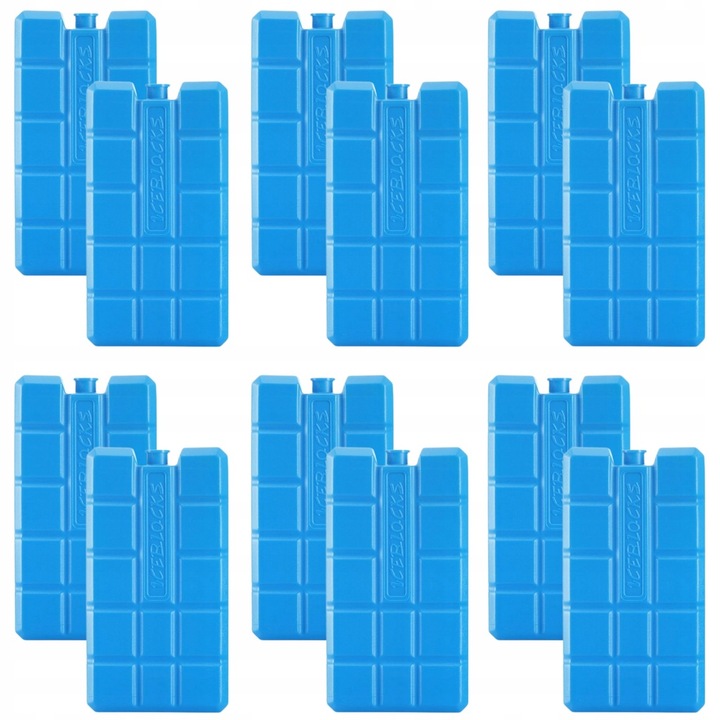 WKŁADY CHŁODZĄCE MROŻĄCE DO LODÓWEK TURYSTYCZNYCH TOREB ZESTAW 12x200ml