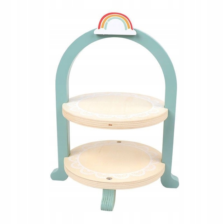 CUKIERNIA DREWNIANY ZESTAW DO HERBATY SERWIS KAWOWY AKCESORIA DO ZABAWY FI