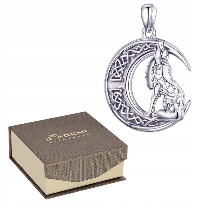 ZAWIESZKA SREBRNA 925 – Wilk i Księżyc | J’ADEMI