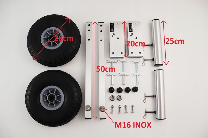 KOŁA DO PONTONU 28cm KOLIBRI BARK PEŁNE 2 UCHWYTY