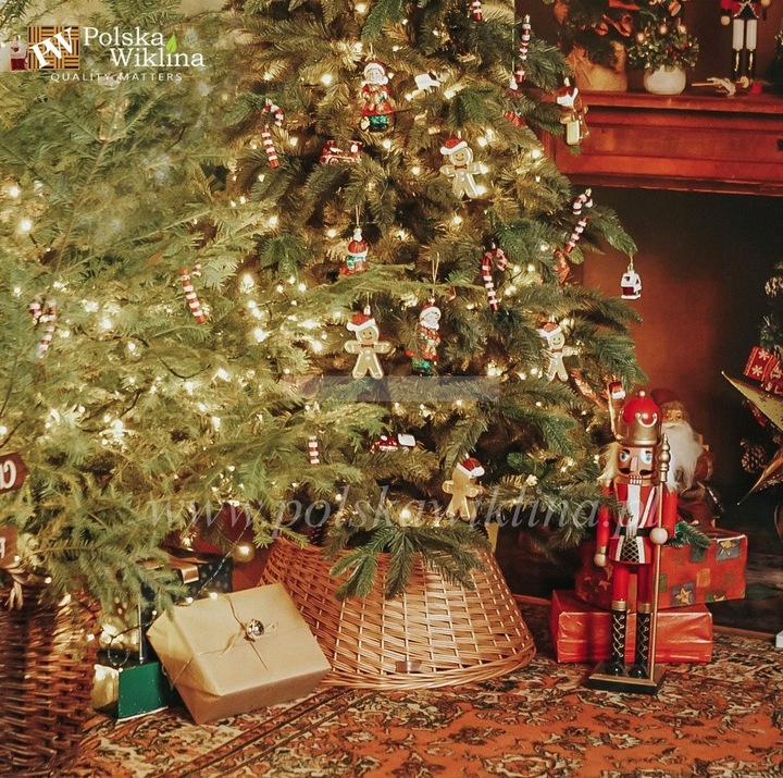 OSŁONA NA STOJAK POD CHOINKĘ WIKLINOWA Ø 45CM NATURALNA