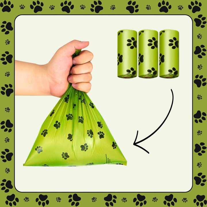 WORECZKI NA PSIE ODCHODY BIODEGRADOWALNE WORKI NA KUPY BIO + ETUI 765 sztuk