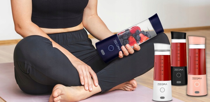 BLENDER BEZPRZEWODOWY KIELICHOWY 450ml 300W GRANATOWY zabierz ze sobą!