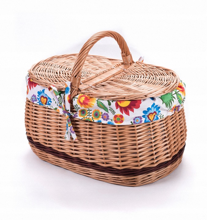 Kosz piknikowy z wikliny koszyk na piknik prezent