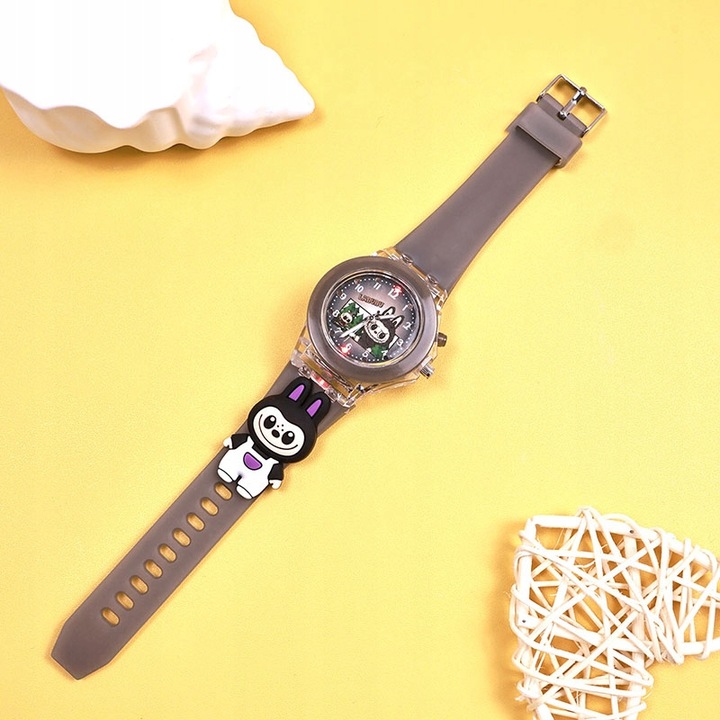 zegarek LABUBU ledowy ŚWIECĄCY dziecięcy młodzieżowy modny wskazówkowy