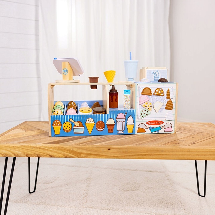 Drewniana Lodziarnia Automat do lodów Terminal płatniczy 42 el MelissaDoug