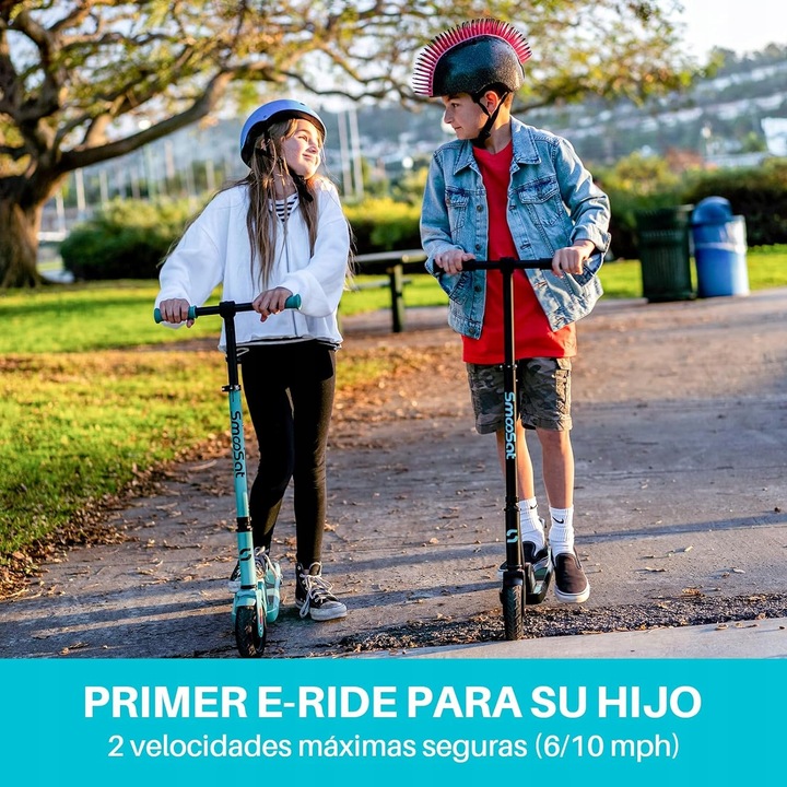 SmooSat E9 hulajnoga elektryczna dla dzieci, do 16 km/h od 8 lat niebieska