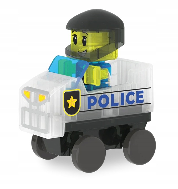 Policja Police Patrol Klocki Magnetyczne 20 el z Pojazdem Magna-Tiles