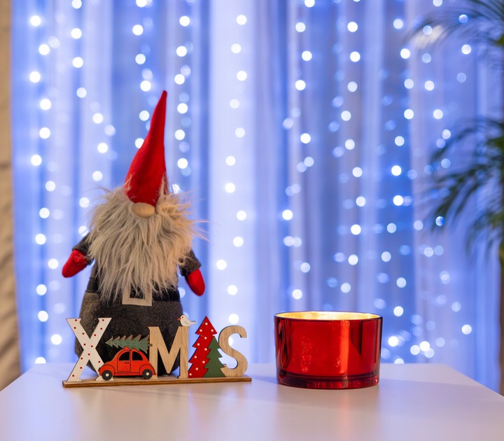 KURTYNA ŚWIETLNA LAMPKI SOPLE DRUCIKI 200 LED 2x2m GIRLANDA USB + ADAPTER