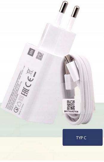 ŁADOWARKA XIAOMI FAST CHARGE 3.0 + KABEL TYPU C