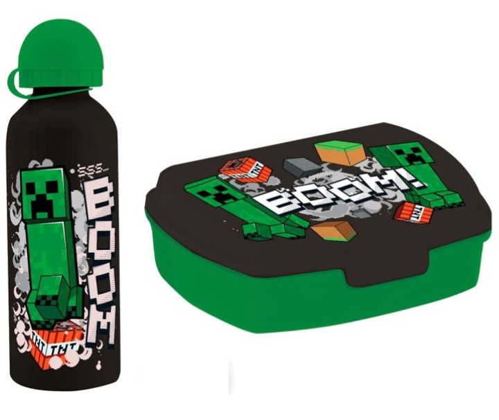 Bidon + Śniadaniówka MINECRAFT Zestaw