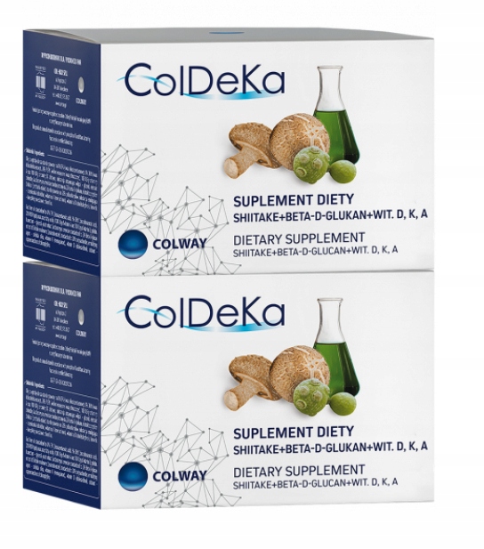 2x ColDeKa COLWAY 60 kaps. Ekstrakt z Grzybów Shiitake + Wit. D,K,A