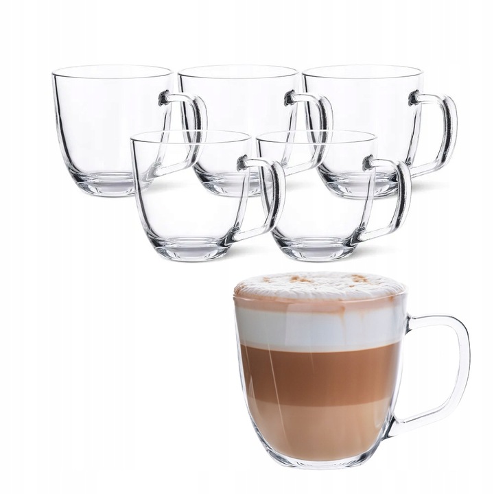 Szklanki do latte zestaw kubków szklanych Altom Design Oslo 420 ml 6 sztuk