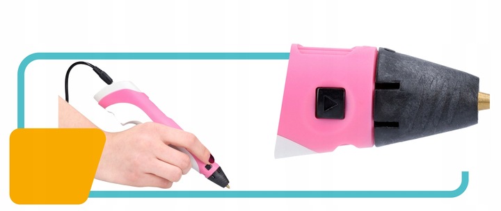DŁUGOPIS 3D DLA DZIECI magiczny DRUKARKA 3D PEN RÓŻOWY + WKŁAD 9M
