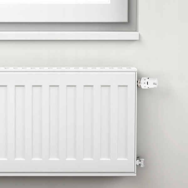 ZESTAW TERMOSTATYCZNY KĄTOWY Z NASTAWĄ WSTĘPNĄ ZAWÓR ZASILAJĄCY POWROTNY