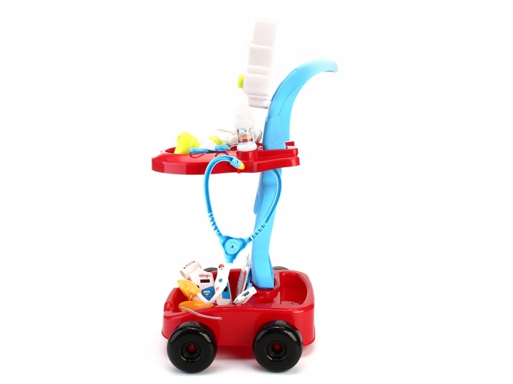 WÓZEK LEKARSKI Mały Doktor Z Akcesoriami Czerwony