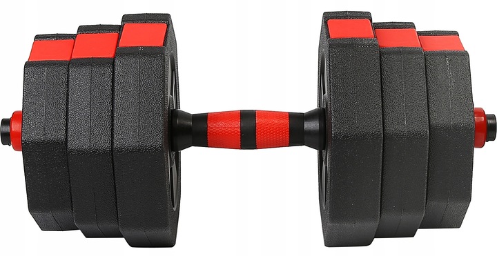 Hantle regulowane bitumiczne 20kg ZESTAW HANTLI 2x10kg obciążenie sztanga