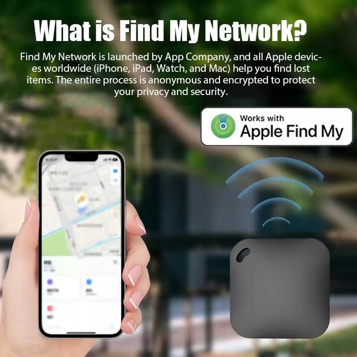 Lokalizator Kluczy Torby Smart Air Tag MFI Apple Find My BLE 5.2 - Biały