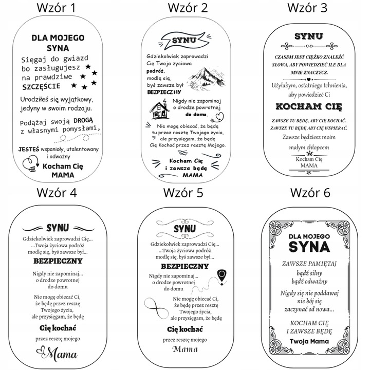 Srebrny Nieśmiertelnik Grawer Prezent dla Syna od Mamy Naszyjnik Męski BOX