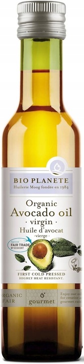 OLEJ Z MIĄŻSZU AWOKADO TŁOCZONY NA ZIMNO BIO 250ml